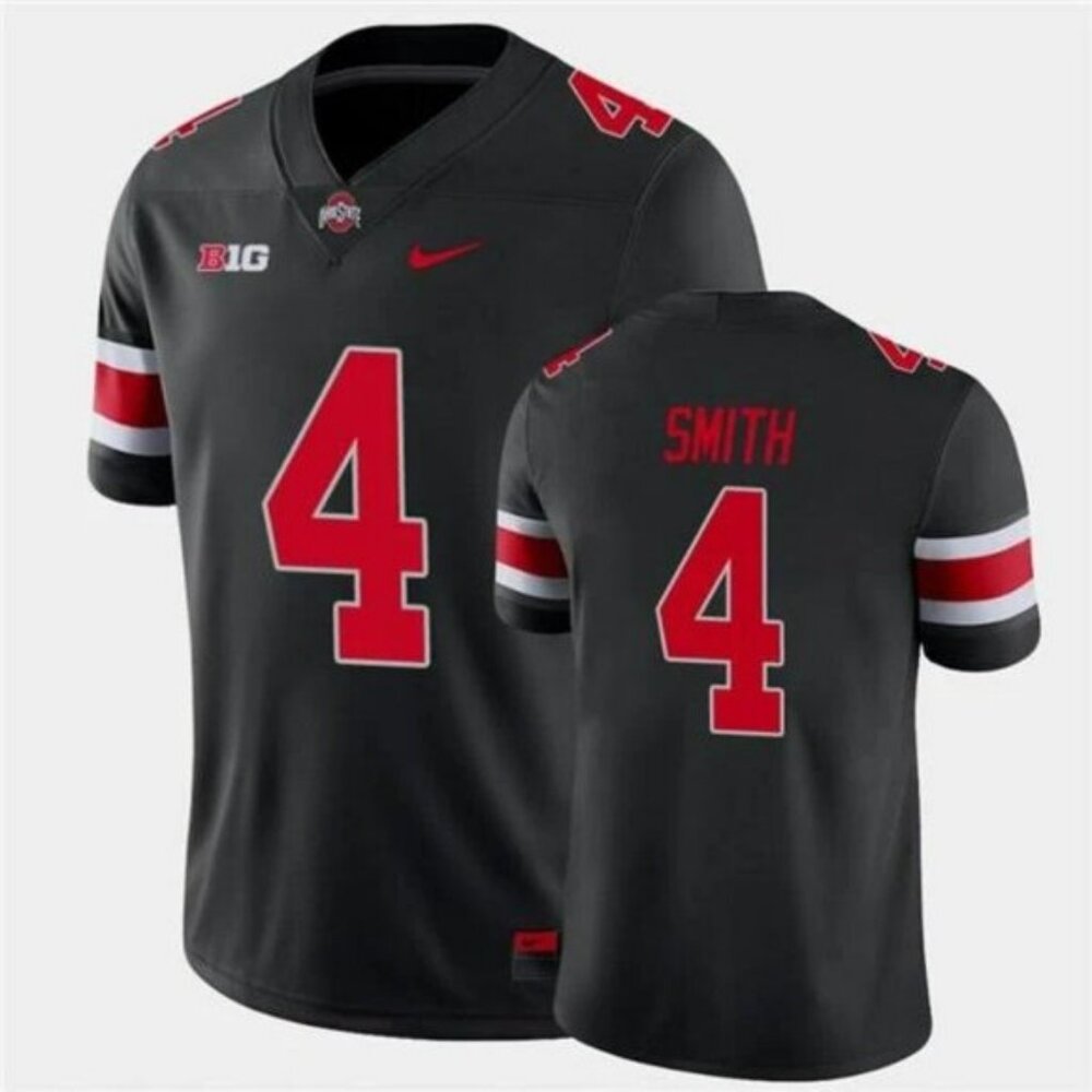 Mens Youths Kids 4 Jeremiah Smith Black Vapor Stitched Jersey